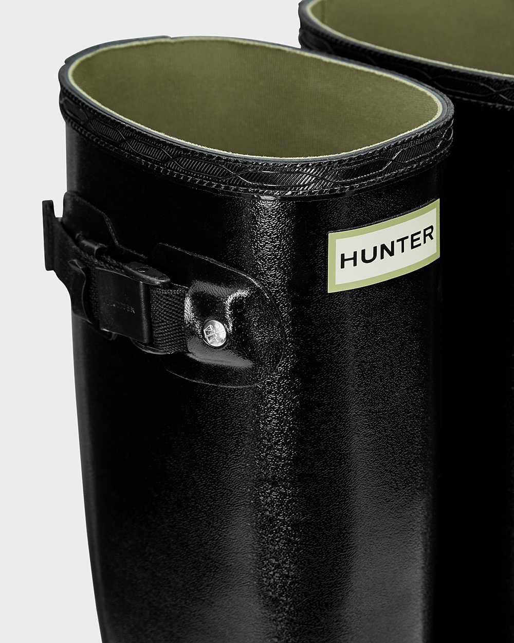 Hunter Norris Field Gloss Tall Rain Boots - Buy Womens Black - FBOMNG194